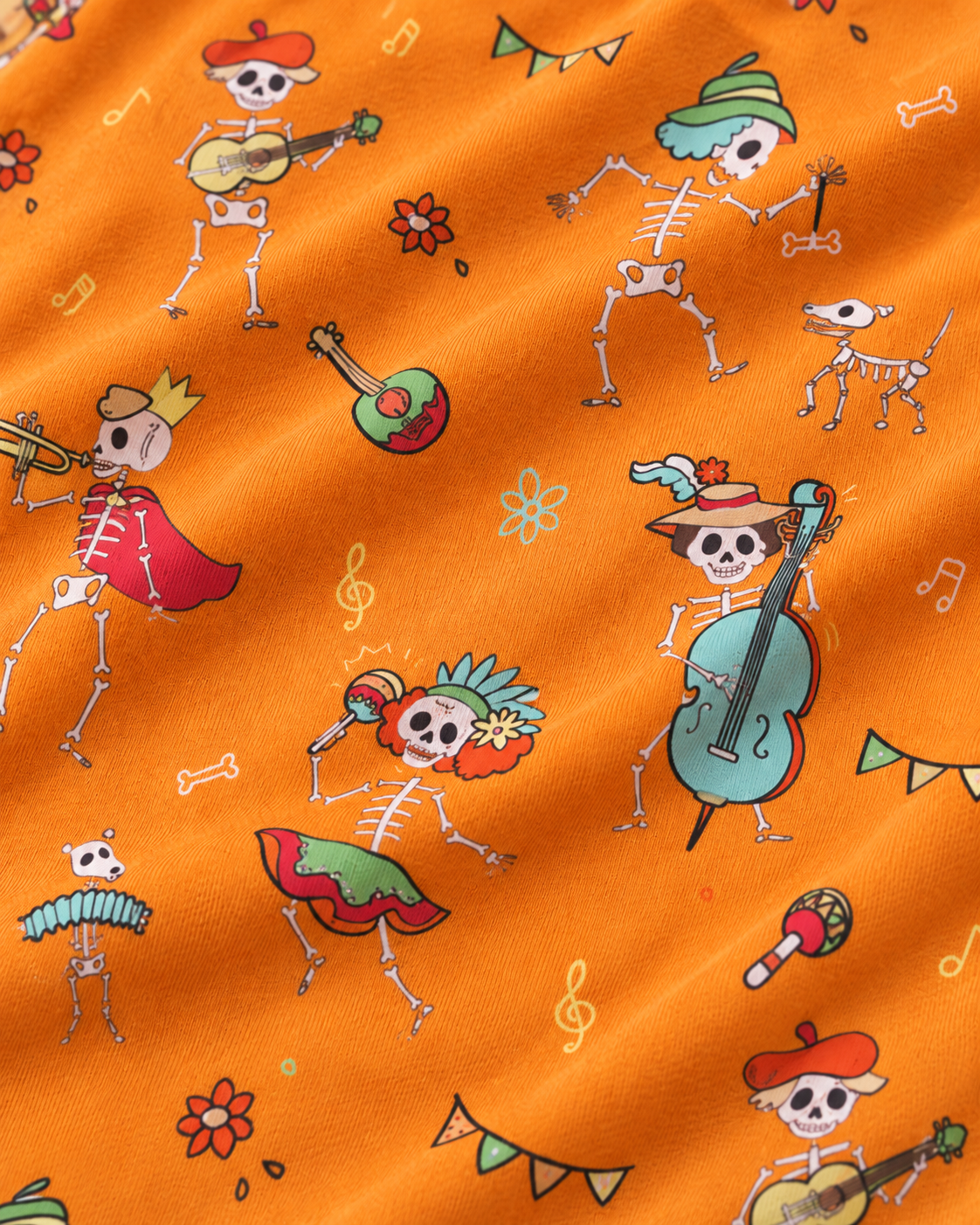 Skeletons Bamboo Convertible Footie