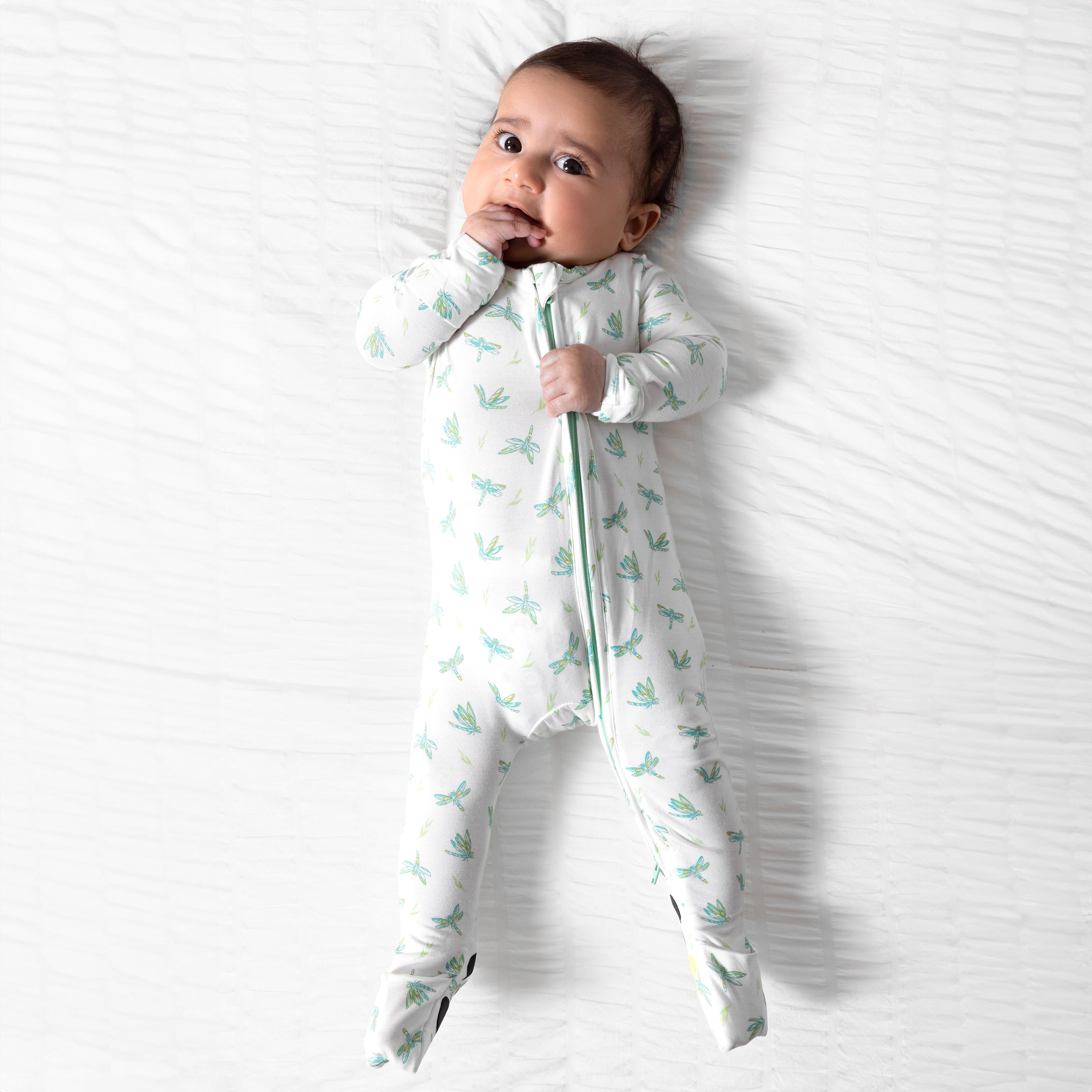 Dragonfly Bamboo Convertible Footie | Soft, Eco-Friendly Baby