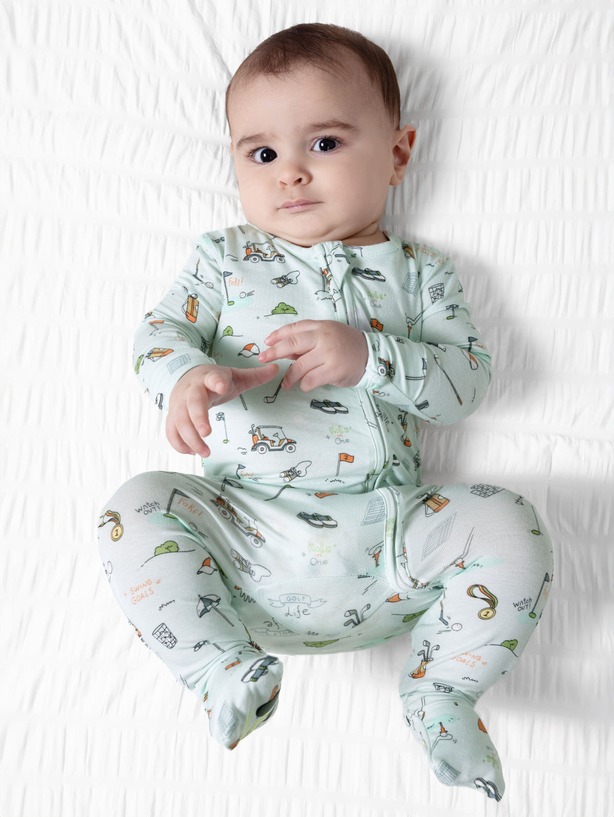 Golf Bamboo Convertible Footie | Soft Baby Zipper Pajamas