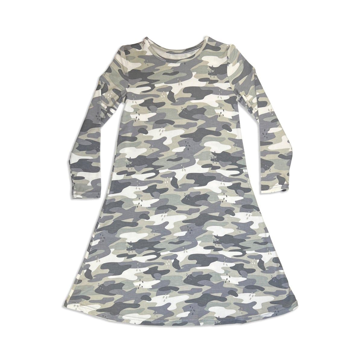 fitted lace wedding dress Tulle Trimmed Camo Midi Dress – Ashley Stewart main image 0