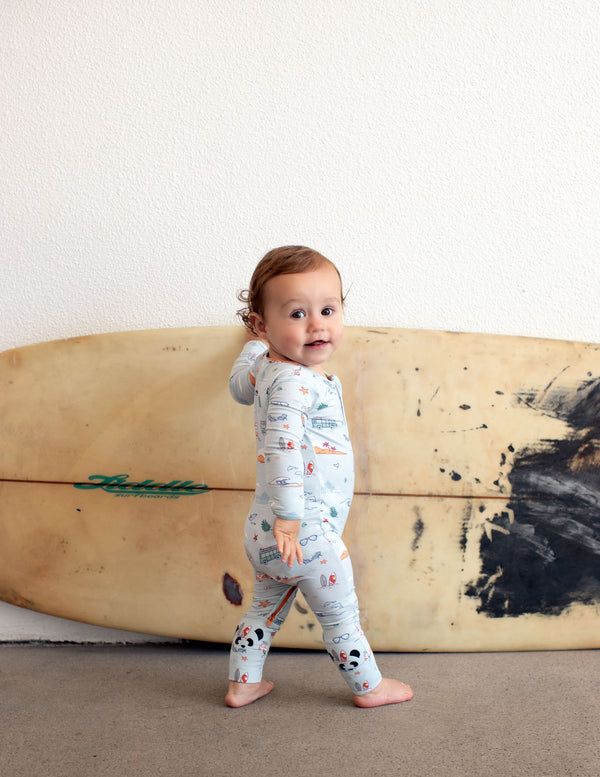 Vintage Surfer Summer Bamboo Pajamas