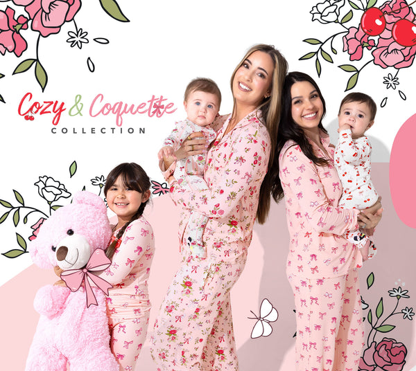 Cozy & Coquette Bamboo Pajamas: Perfect for Mom & Me Matching Moments