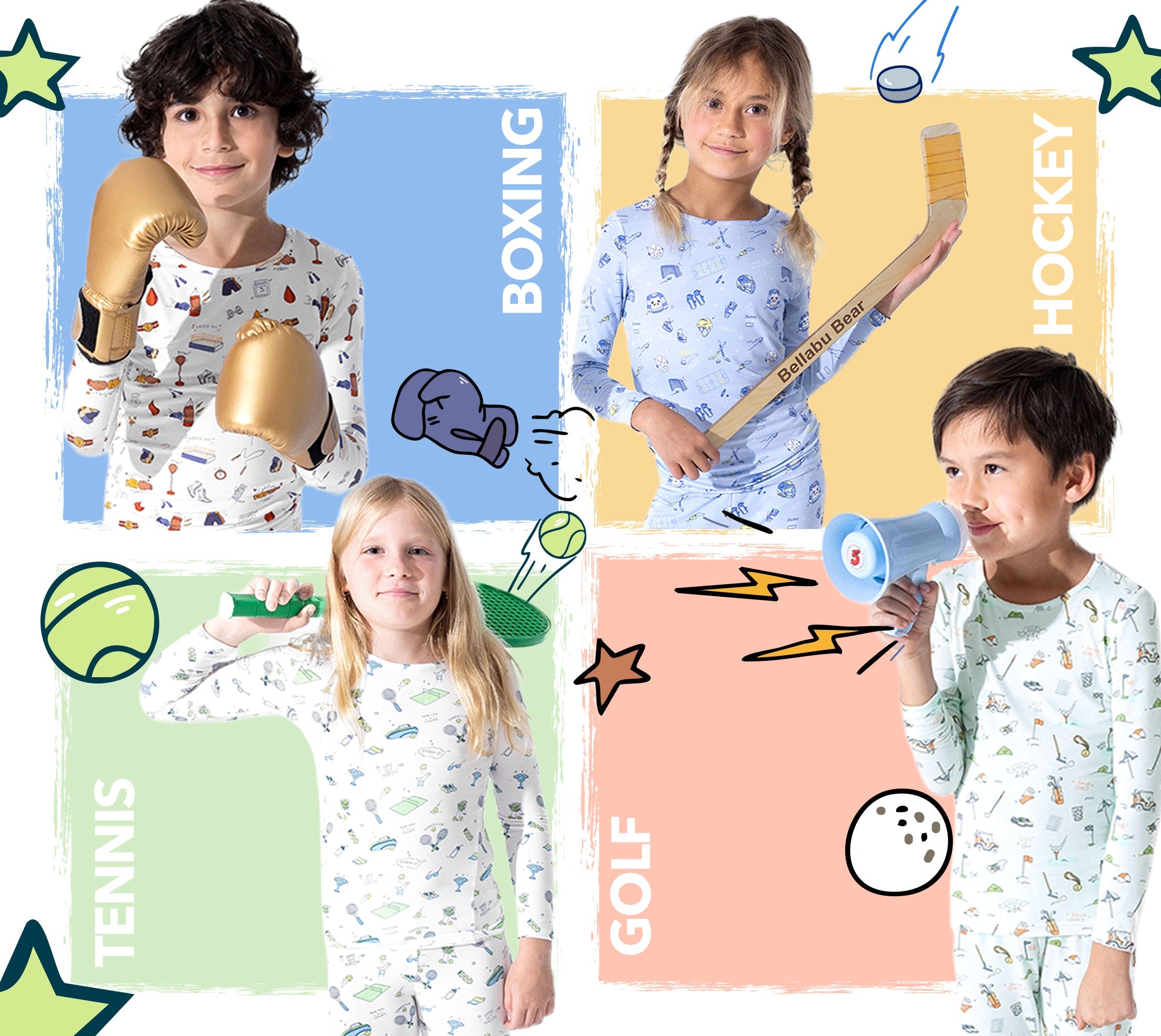 Score Big with Our Sports Bamboo Pajamas Collection for the Whole ...