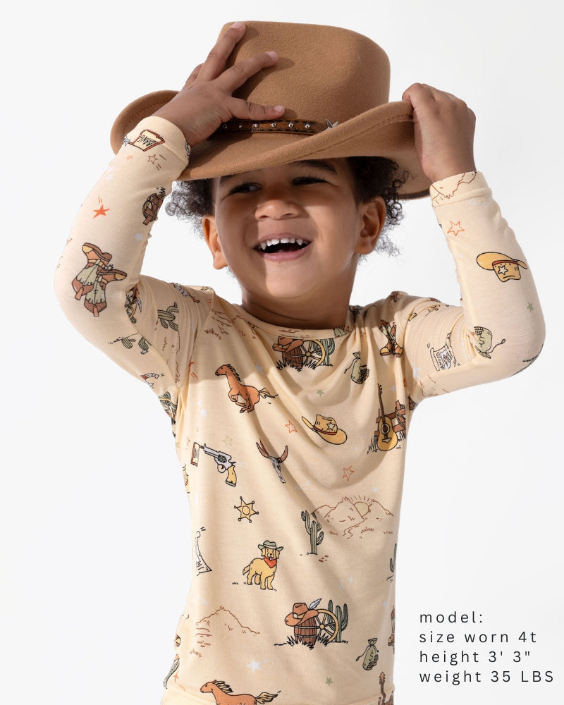 Cowboy Bamboo Kids Pajamas