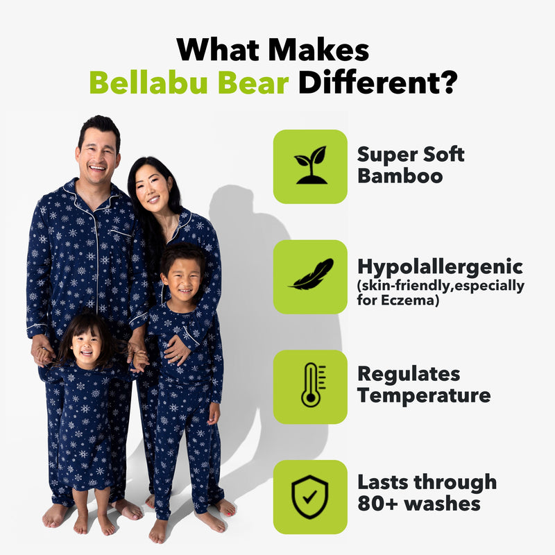 Snowflake Bamboo Girls' Long Sleeve Dress