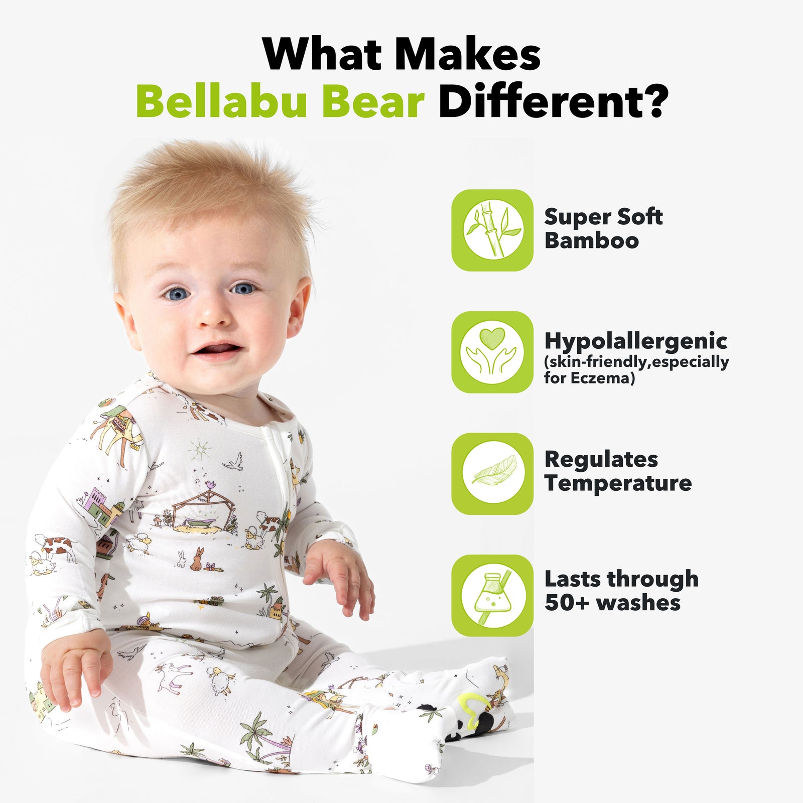 Holy Night Bamboo Convertible Footie