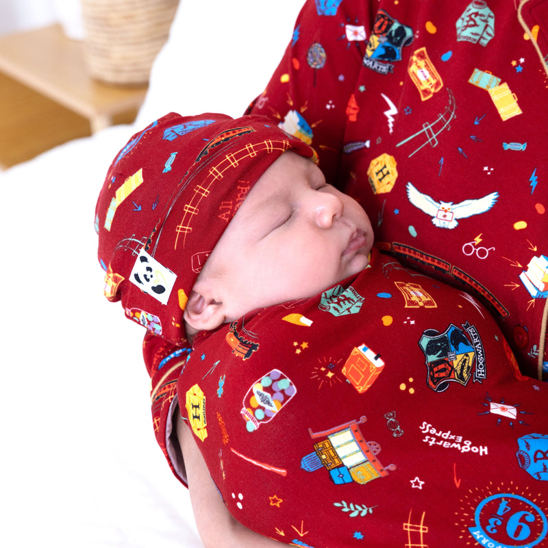 Hogwarts Express Bamboo Swaddle & Beanie Set