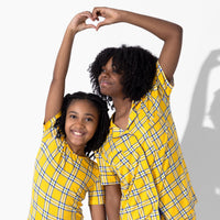 Clueless Total Betty Plaid Bamboo Women's Pajama Short Set