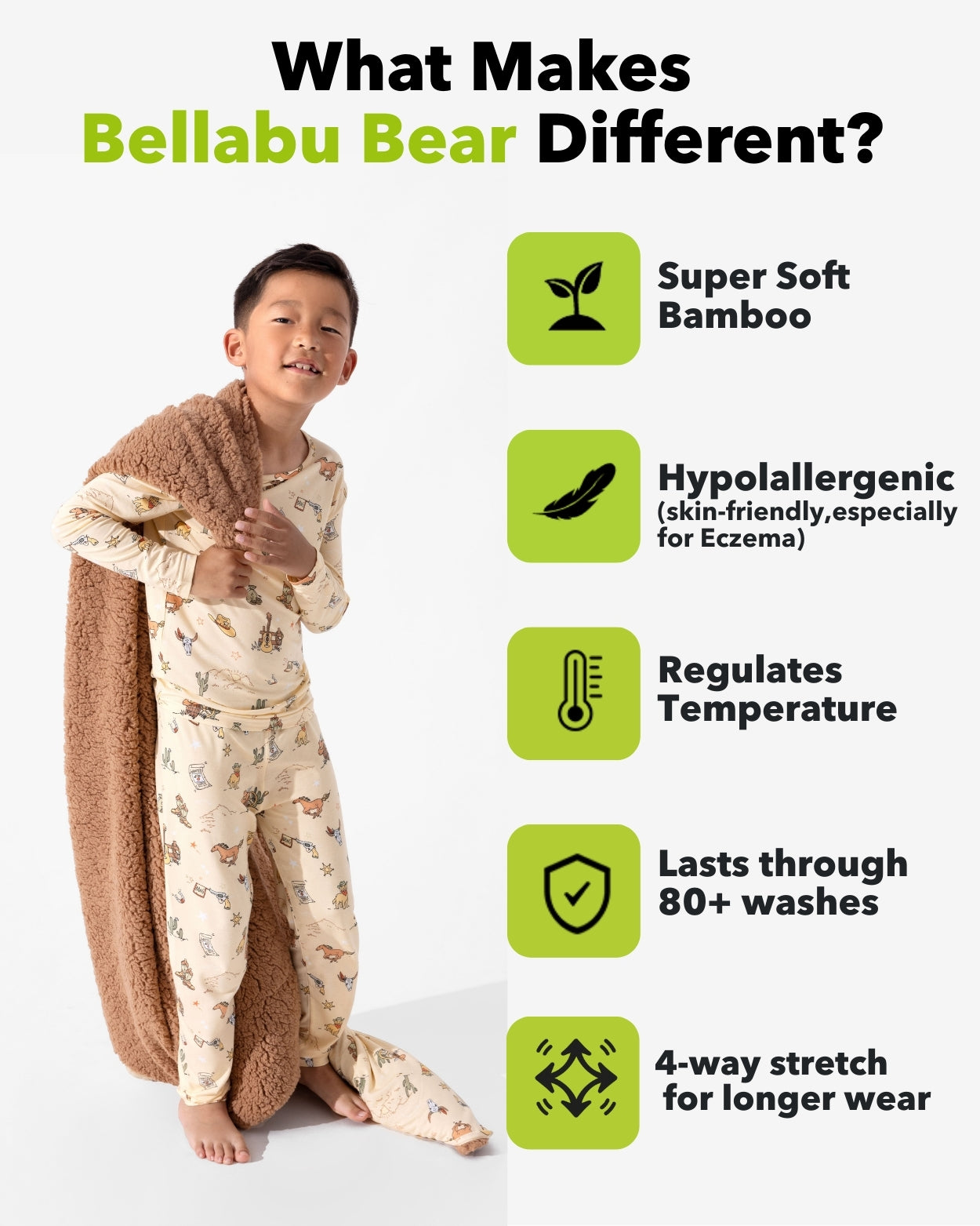 Cowboy Bamboo Kids Pajamas