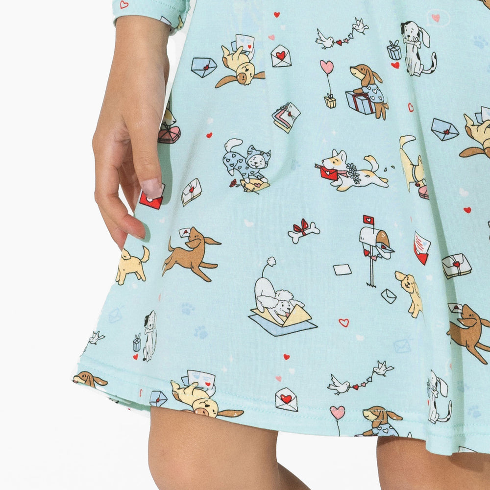 Puppy Love Bamboo Girls' Long Sleeve Dress