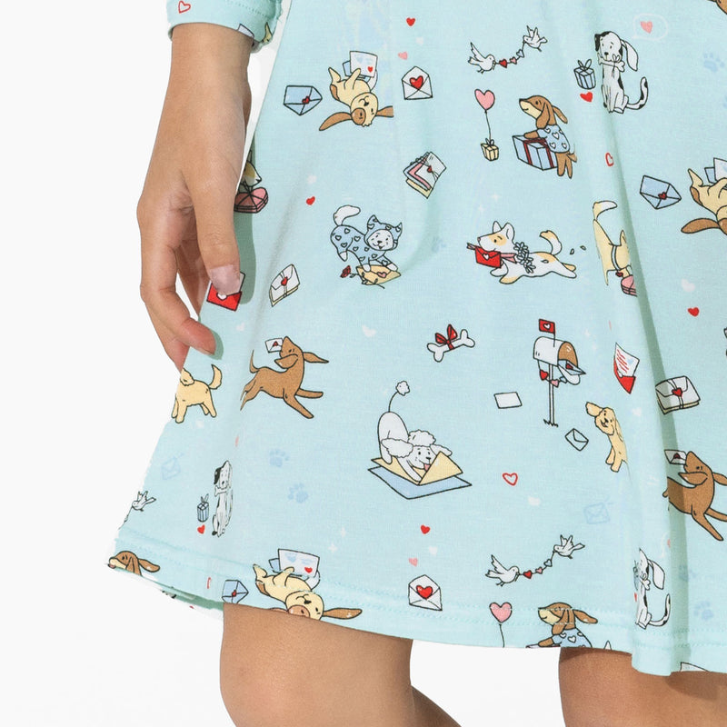 Puppy Love Bamboo Girls' Long Sleeve Dress