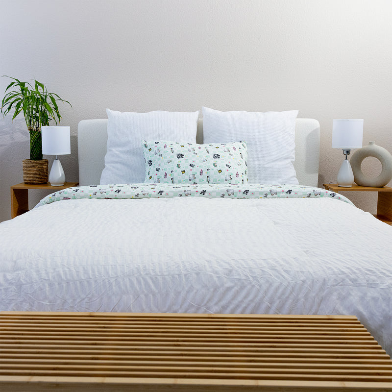 Minecraft Sleep Repeat Bamboo Bed Sheet Set