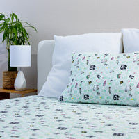 Minecraft Sleep Repeat Bamboo Bed Sheet Set