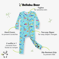 Baby Shark Bamboo Convertible Footie