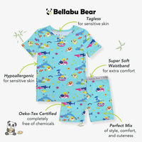 Baby Shark Bamboo Kids Pajama Short Set