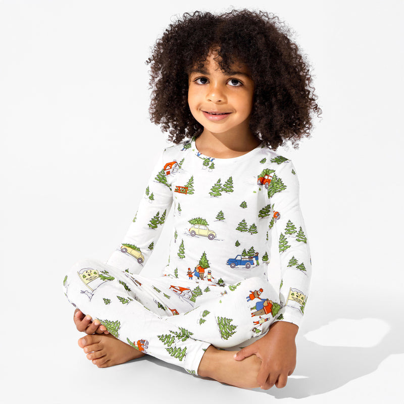 Christmas Tree Farm Bamboo Kids Pajamas