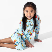 Merry Minions Holiday Bamboo Girls' Long Sleeve Dress