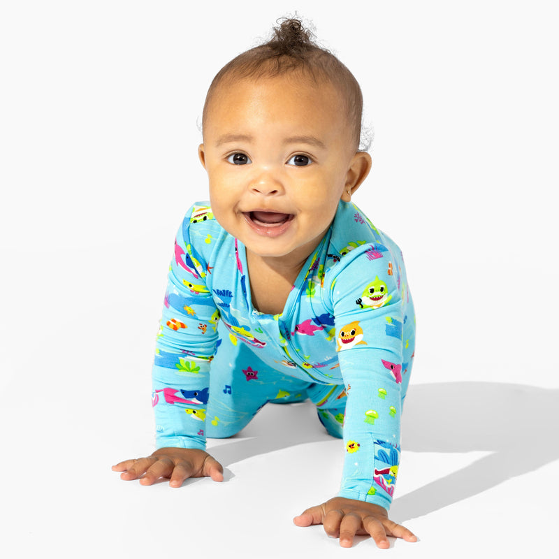 Baby Shark Bamboo Convertible Footie