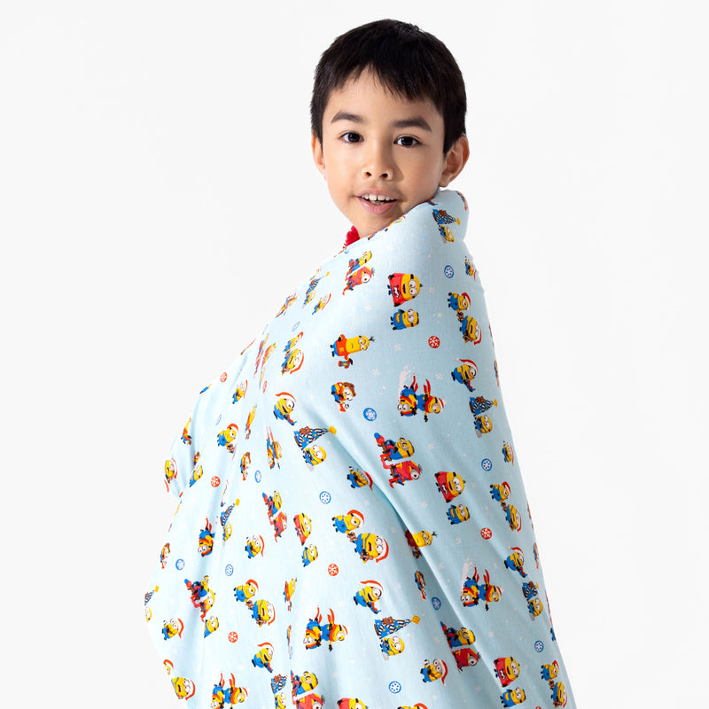 Merry Minions Holiday Bamboo Sherpa Blanket