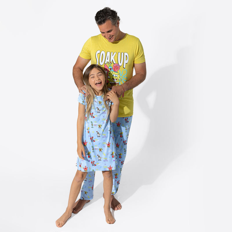 SpongeBob SquarePants: Good Vibes Bamboo Girls' Short Sleeve Dress