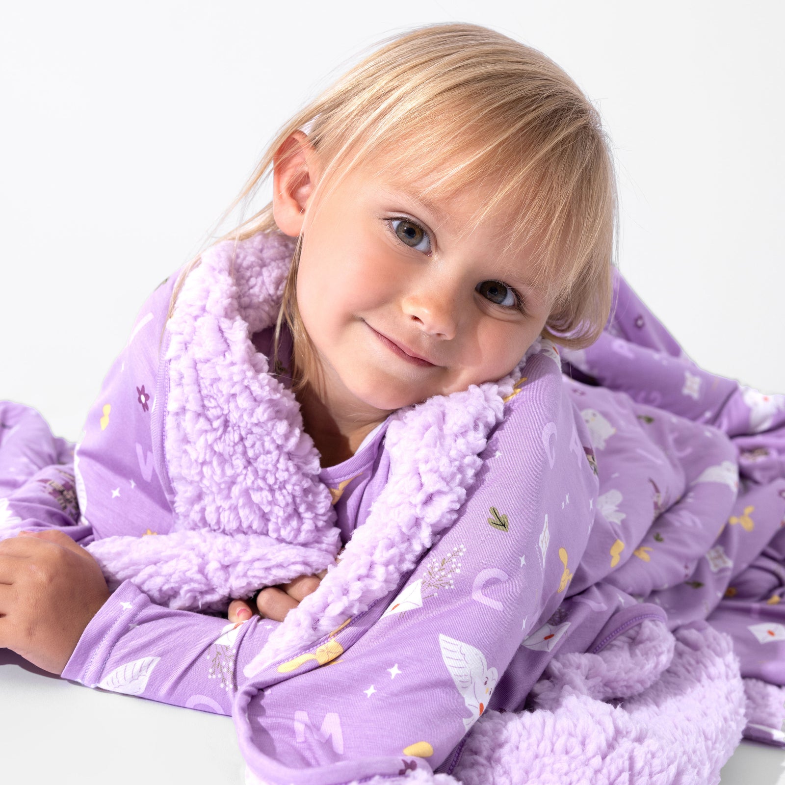 Hedwig's Magical Mail Bamboo Sherpa Blanket