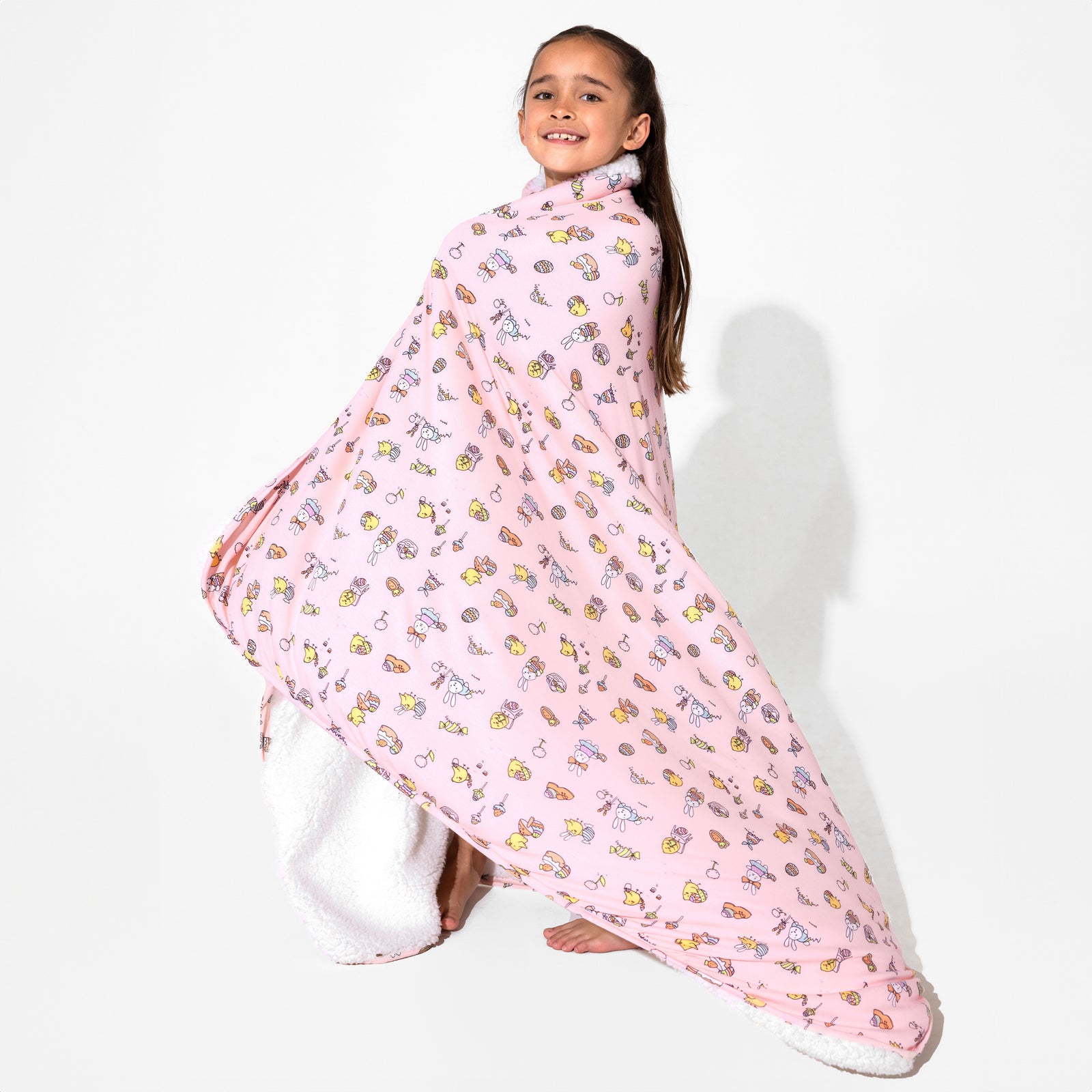 Easter Bunny Pink Bamboo Blanket