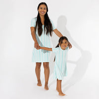 Slumber Stripes Bamboo Girls' Short Sleeve Dress