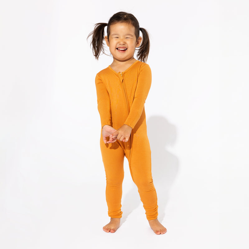 Pumpkin Spice Bamboo Convertible Footie