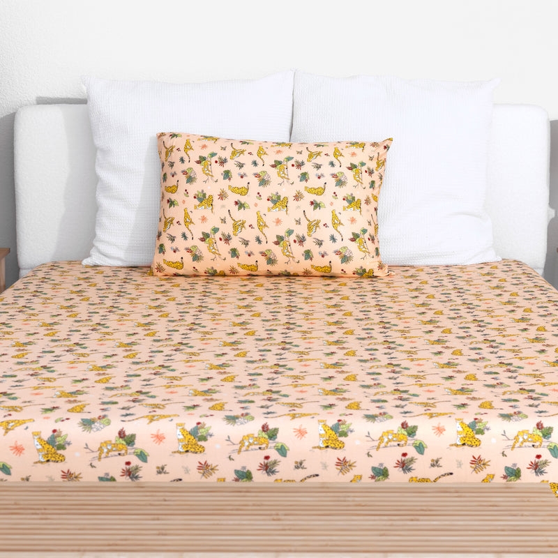 Pounce In Paradise Cheetah Bamboo Bed Sheet Set