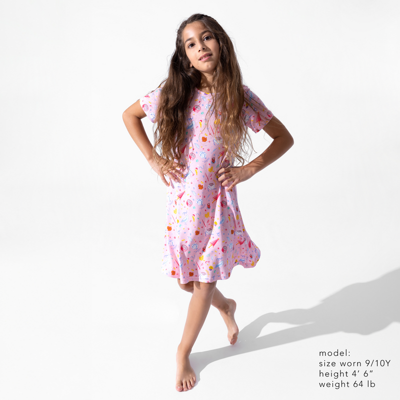 Happee Birthdae Harry Bamboo Girls' Short Sleeve Dress
