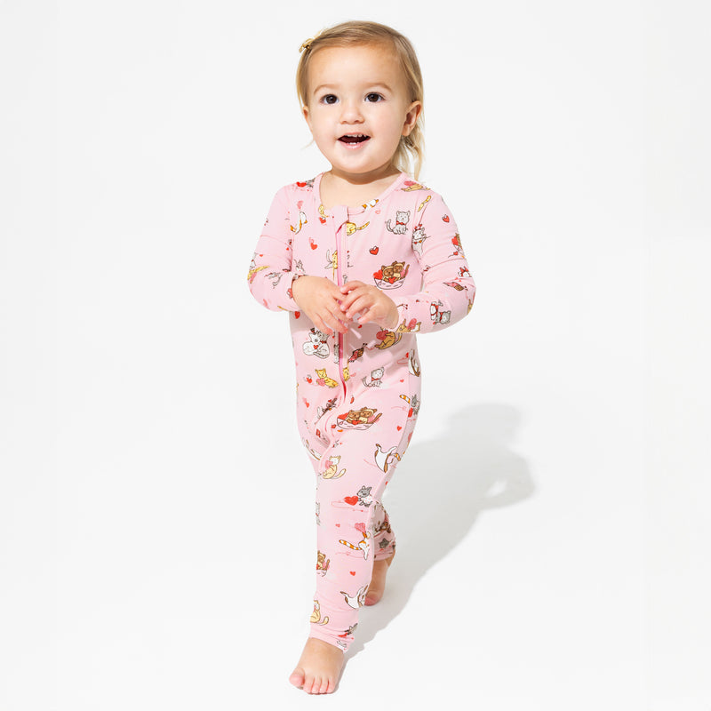 Love Kittens Bamboo Convertible Footie
