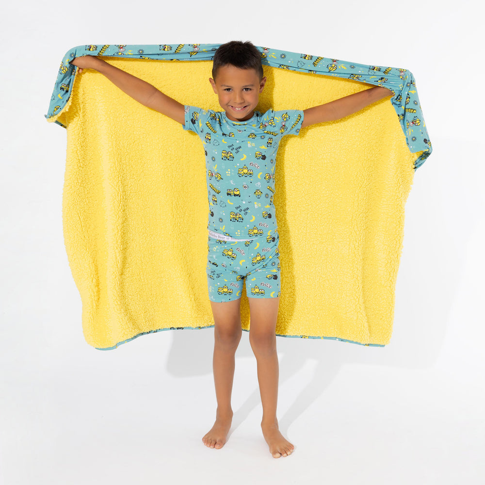 Minions Bello Banana Bamboo Sherpa Blanket