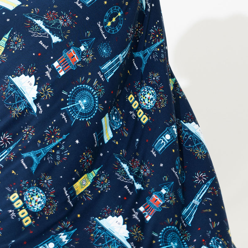 New Year's Worldwide Countdown Bamboo Swaddle & Beanie Set