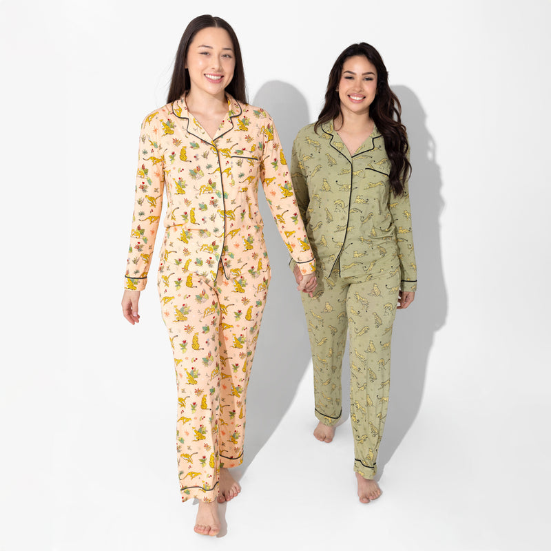 Sage & Spots Leopard Bamboo Women's Pajama Set