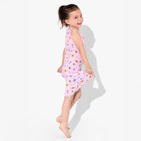 The Eye Pink Bamboo Girls' Sleeveless Dress