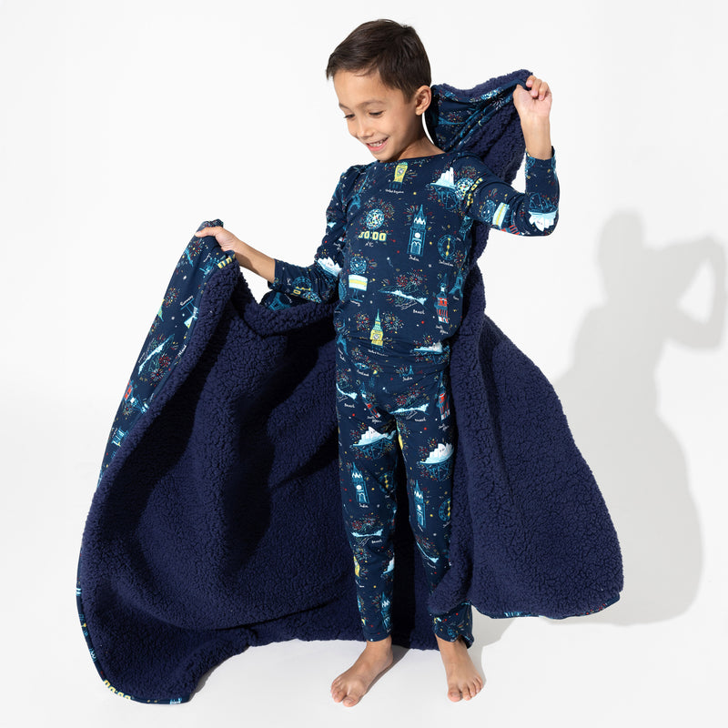 New Year's Worldwide Countdown Bamboo Kids Pajamas
