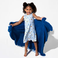 The Eye Blue Bamboo Girls' Sleeveless Dress