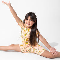 Pounce In Paradise Cheetah Bamboo Kids Pajama Short Set