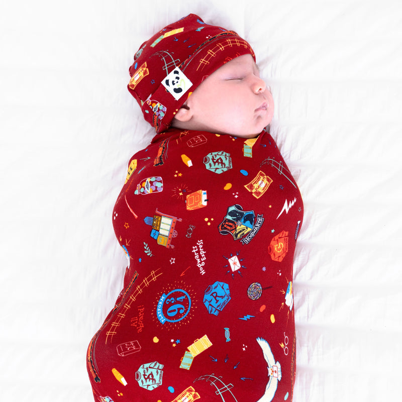 Hogwarts Express Bamboo Swaddle & Beanie Set