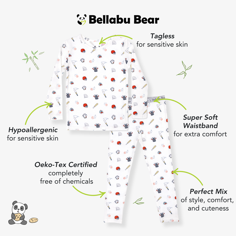 Baseball Bamboo Kids Pajamas