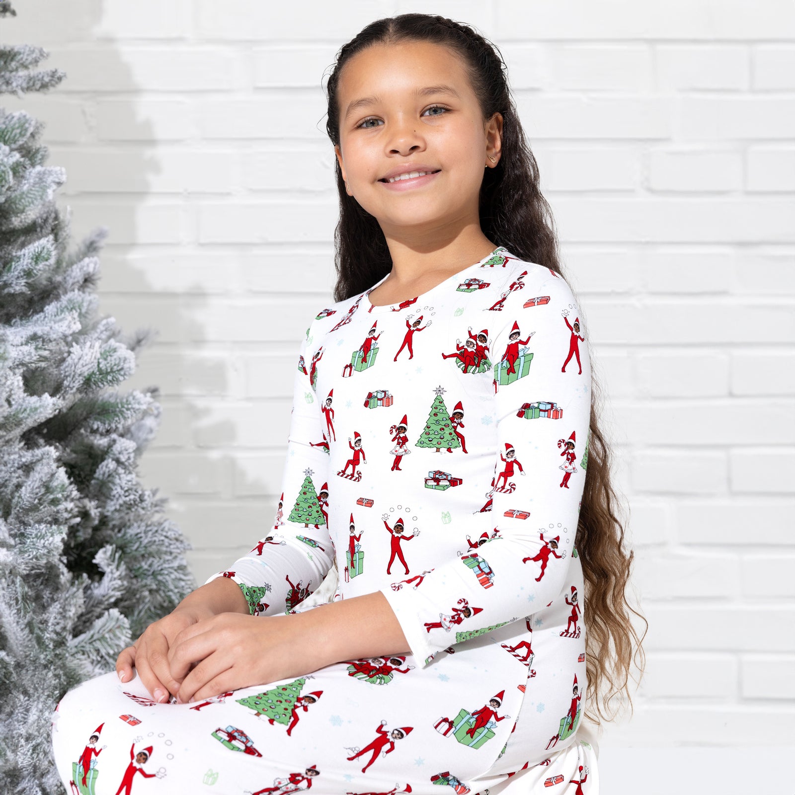 bamboo christmas dress Christmas pups Bamboo Short Sleeve Twirl SUNNY + MAMA