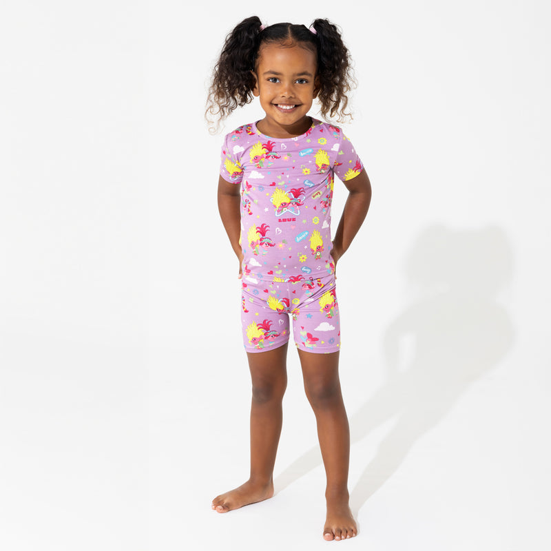 Trolls Harmony Valentine's Kids Bamboo Pajama Short Set