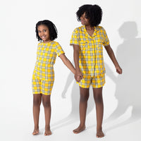 Clueless Total Betty Plaid Bamboo Women's Pajama Short Set