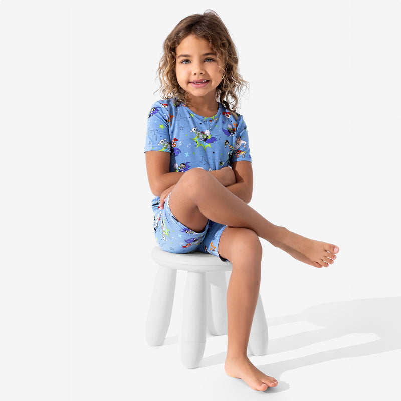 Powerpuff Girls Mojo Jojo Showdown Bamboo Kids Pajama Short Set