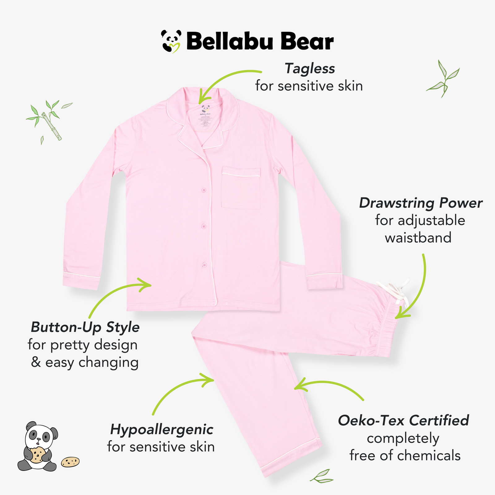 Blush Pink Bamboo Women's Pajama Set