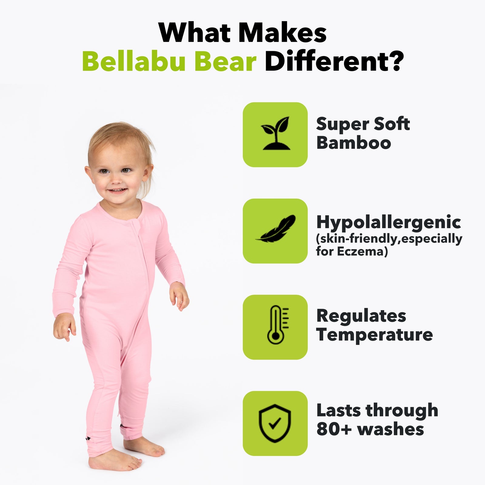 Blush Pink Bamboo Convertible Footie