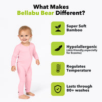 Blush Pink Bamboo Convertible Footie