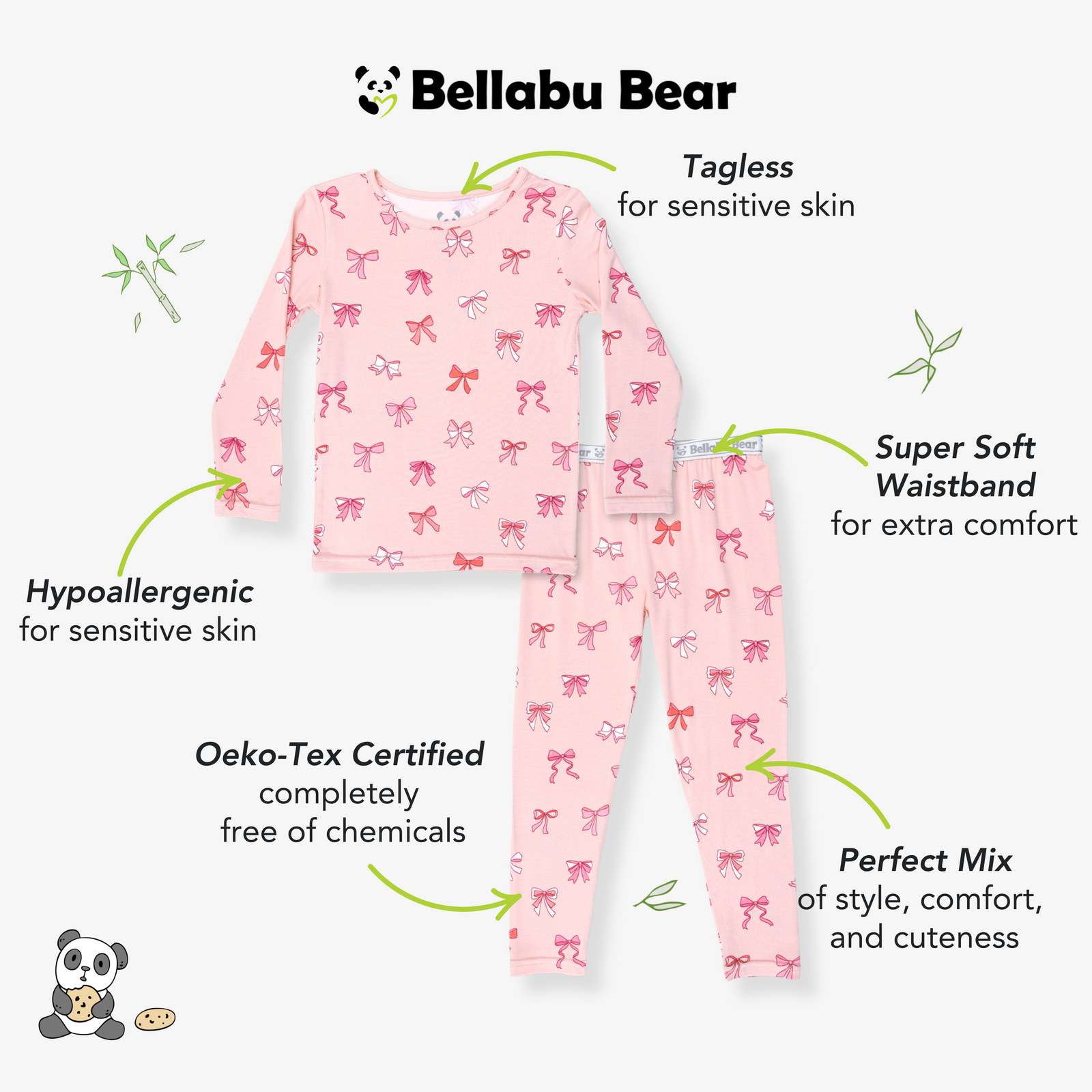 Take A Bow Bamboo Kids Pajamas