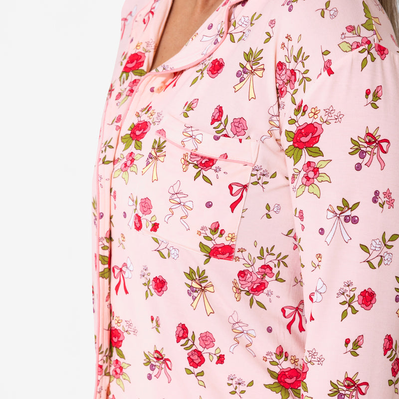 Bows & Blooms Bamboo Women's Pajama Set