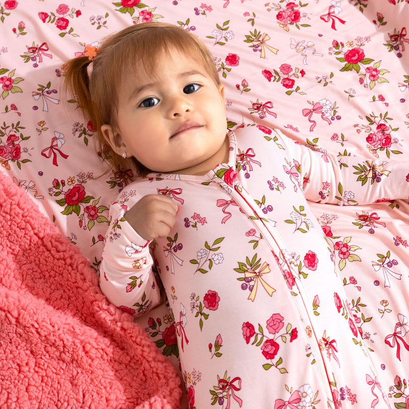 Bows & Blooms Bamboo Convertible Footie